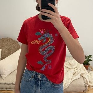 Urban Outfitters red graphic tee